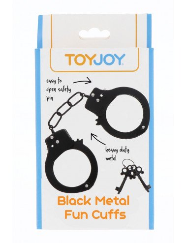 Menottes métal noires - Toy Joy