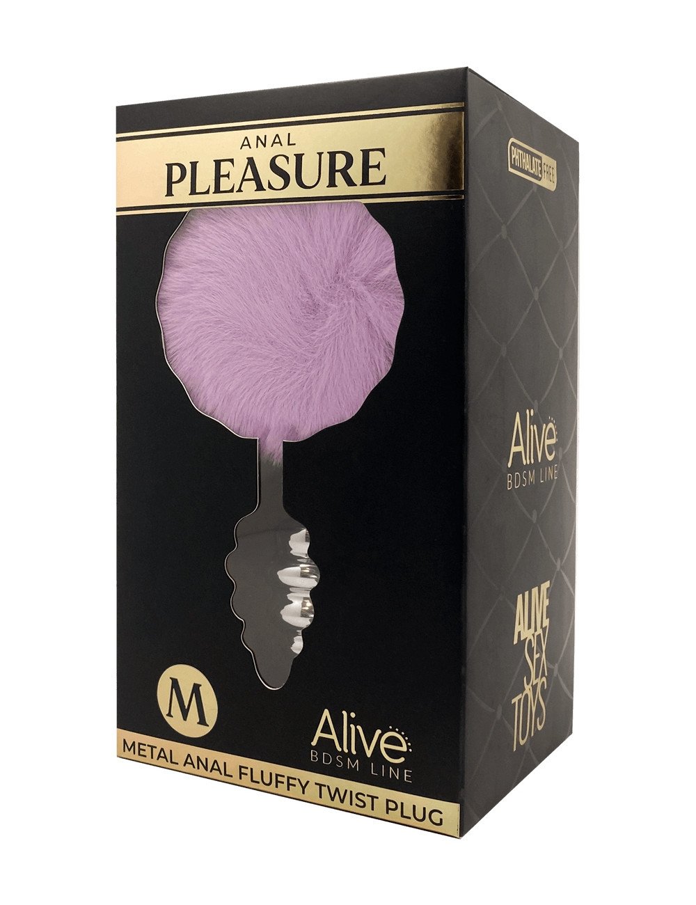 Plug métal Fluffy Twist M mauve - Alive