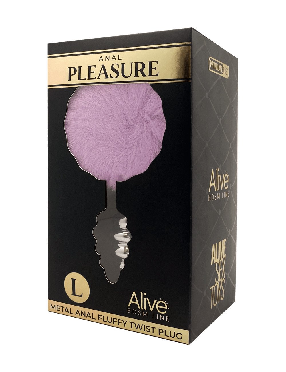 Plug métal Fluffy Twist L mauve - Alive