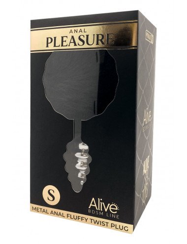 Plug métal Fluffy Twist S noir - Alive