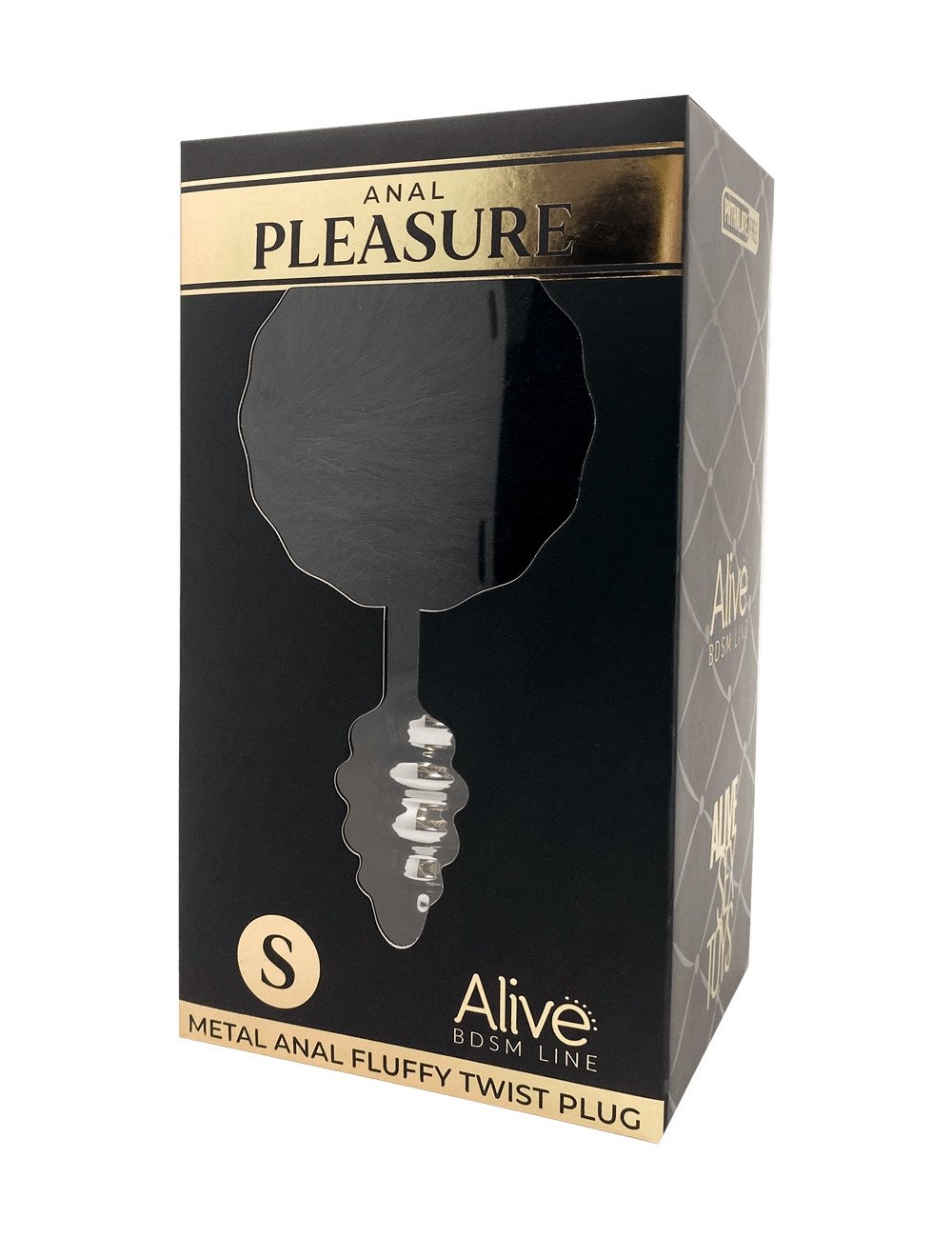 Plug métal Fluffy Twist S noir - Alive