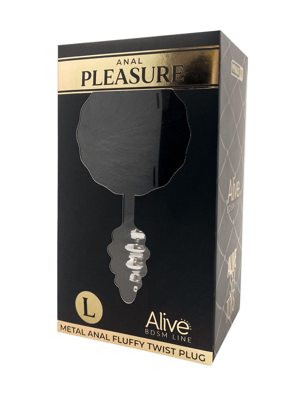 Plug métal Fluffy Twist L noir - Alive