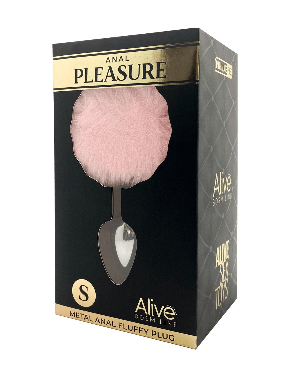 Plug métal Fluffy S rose - Alive