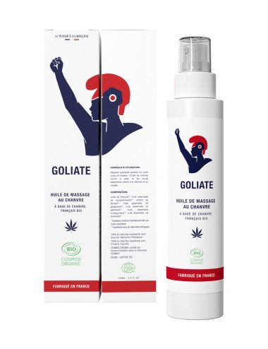 Huile de massage éclatante au chanvre Bio - Goliate