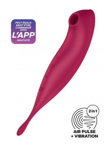 Stimulateur Satisfyer Twirling Pro+ Connecté rouge