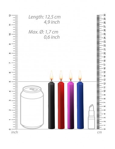 4 bougies SM colorées - Ouch!