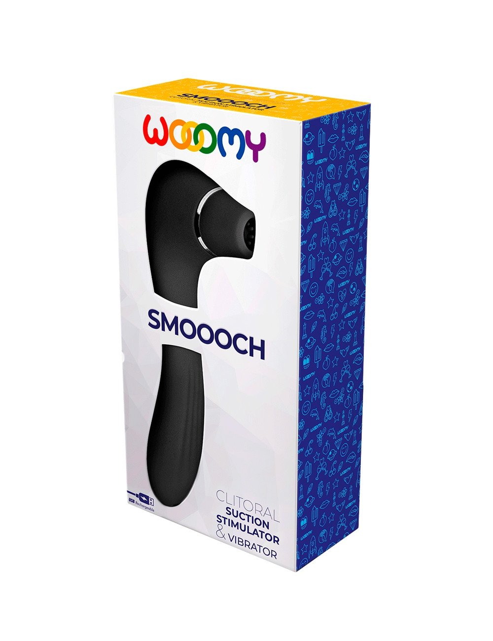 Stimulateur clitoridien Smooch noir - Wooomy